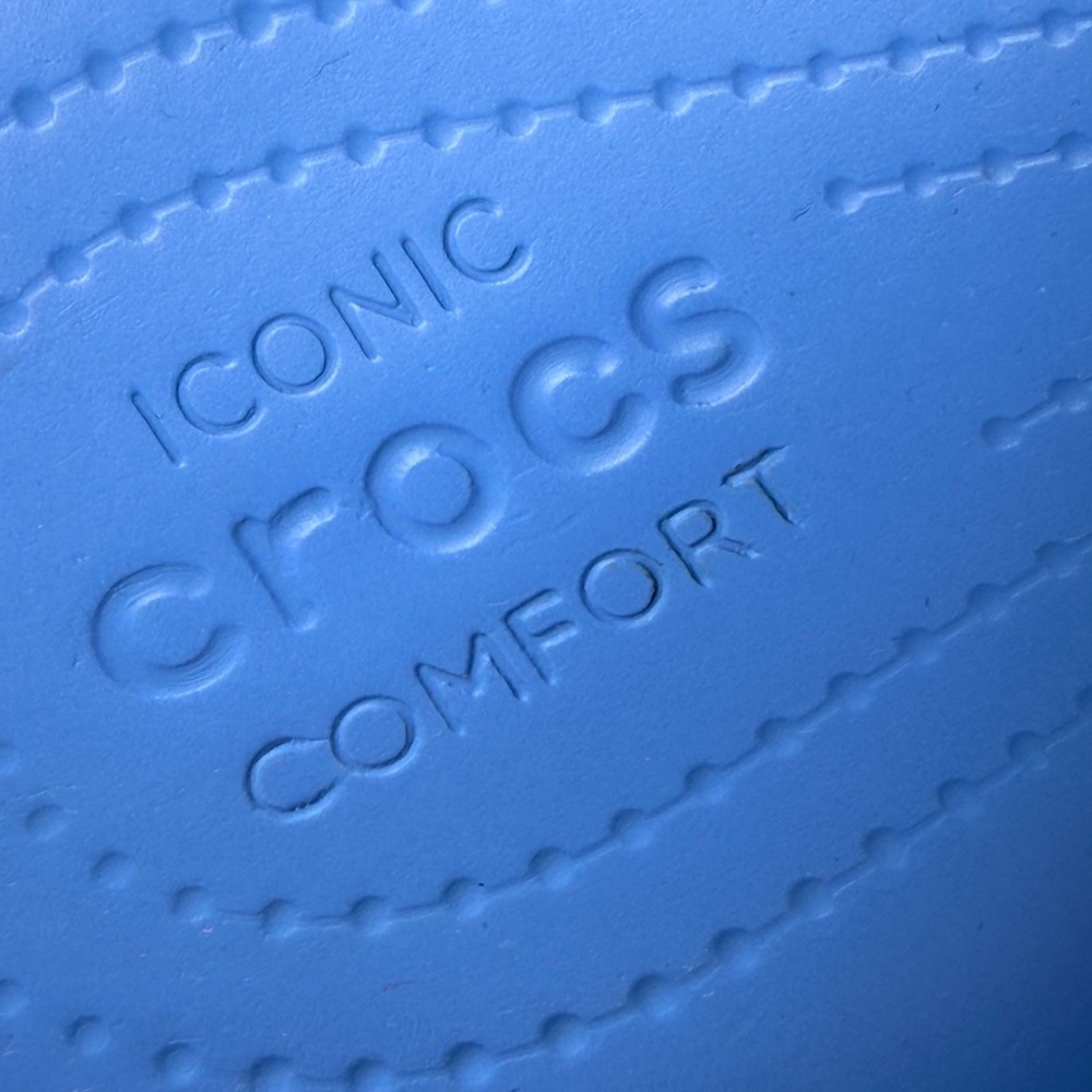 Crocs Classic Clogs Blue Multicolor Graphic Mens 12 - Picture 15 of 15